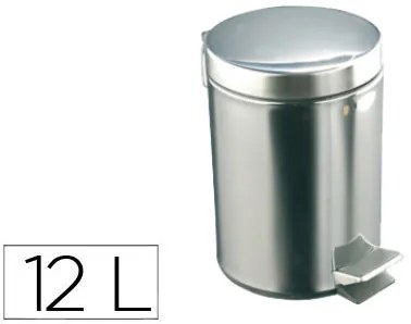 Cesto de Papeis Dahi com Pedal Aco Inoxidavel 12 Litros 25x40 cm