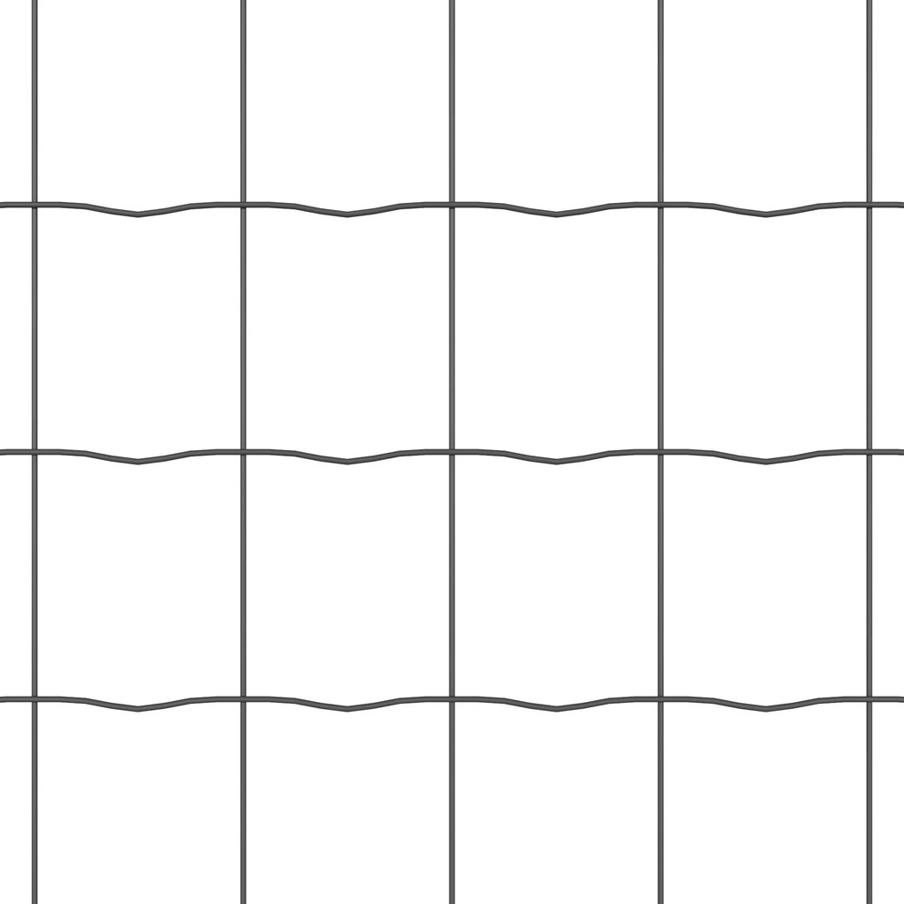 Cerca Euro com 7 Postes Flangeados 1,5x10 m Aço Galvanizado