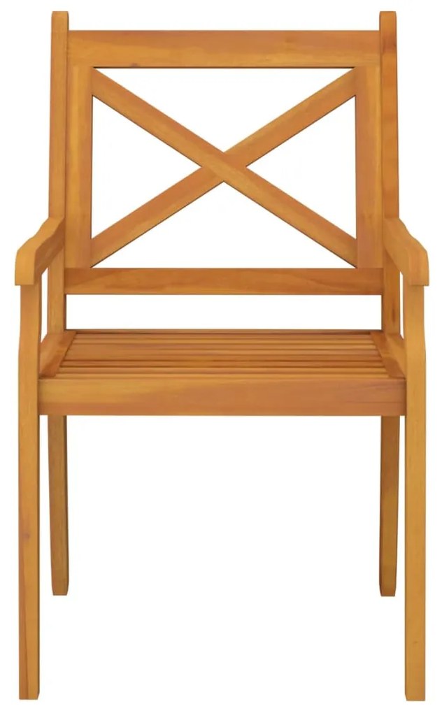 Cadeiras de jantar p/ jardim 2 pcs madeira acácia maciça