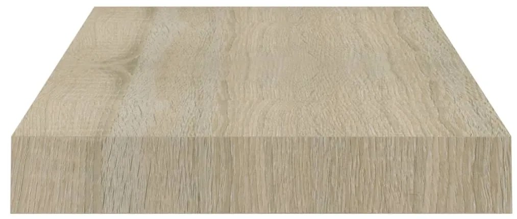 Prateleira de parede suspensa 40x23x3,8 cm MDF cor carvalho
