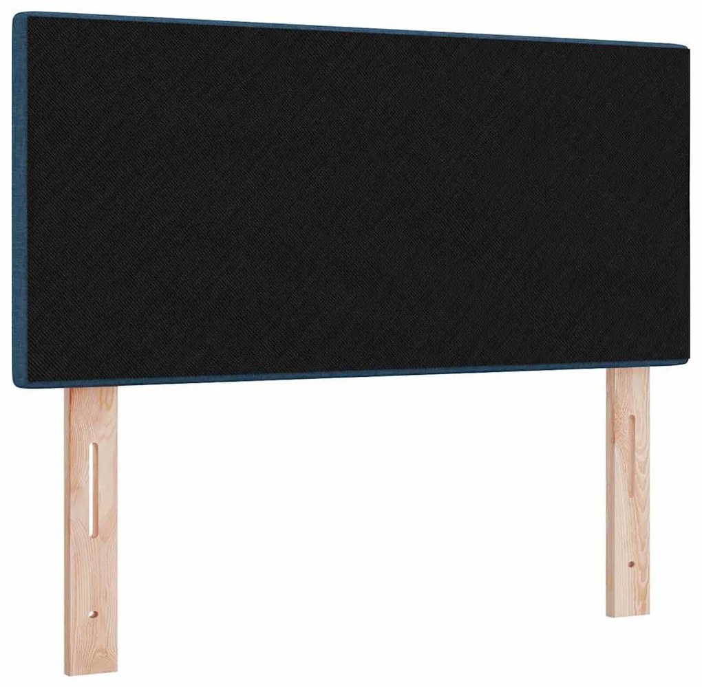 Cabeceira vidaXL com botão estofada azul 100 cm tecido