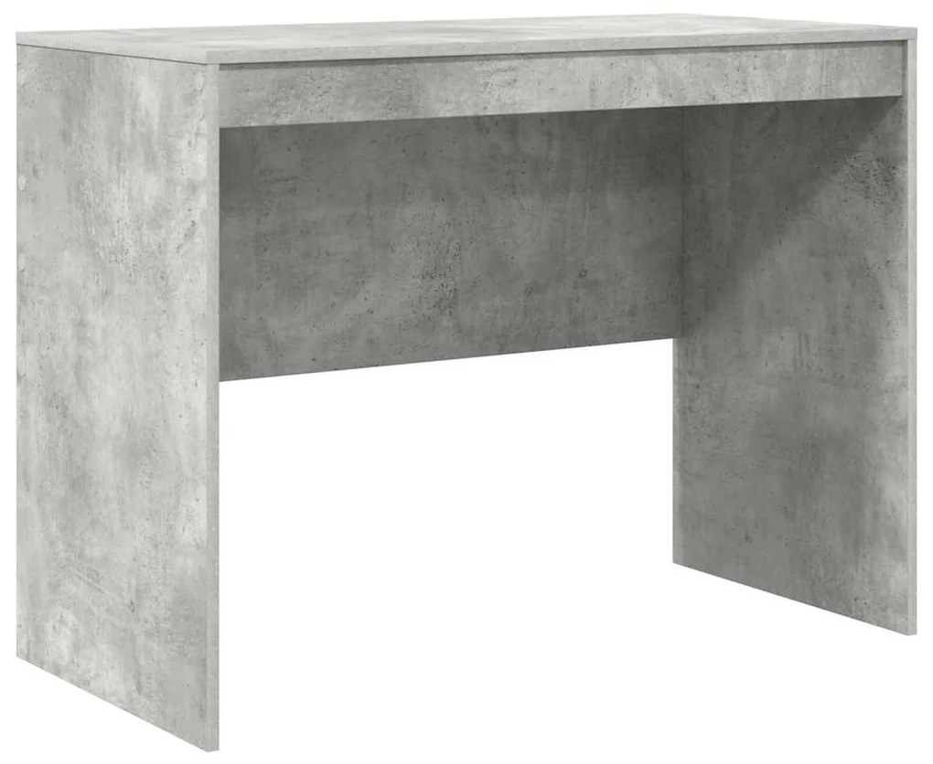 Mesa com Armazenamento Cinza Concreto Aglomerado de Madeira