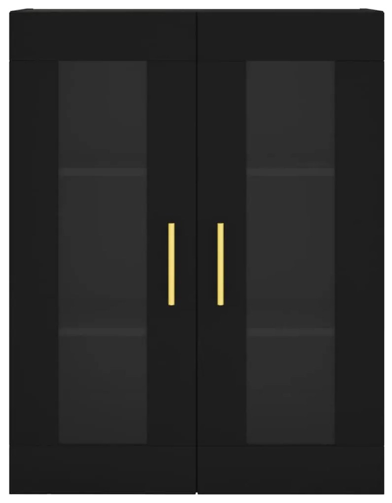 Armário de parede 69,5x34x90 cm preto
