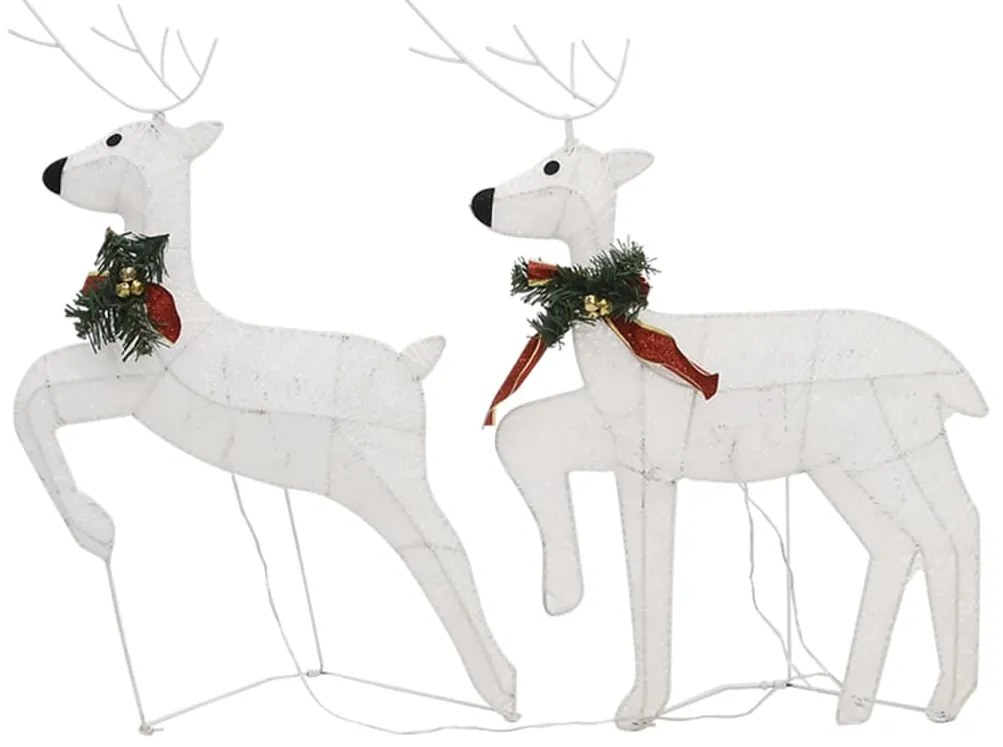 Renas de Natal 6 pcs 120 luzes LED branco