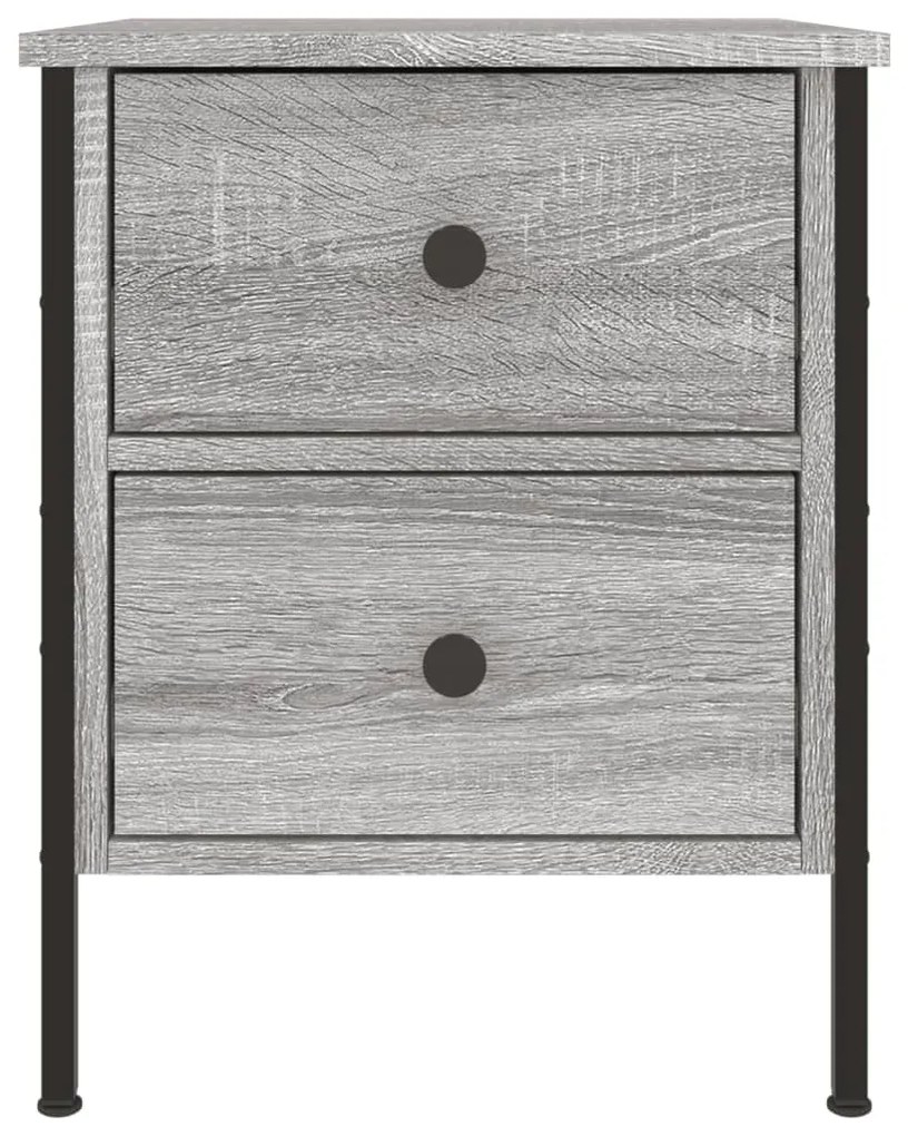 Mesa cabeceira 40x42x50 cm derivados de madeira cinzento sonoma