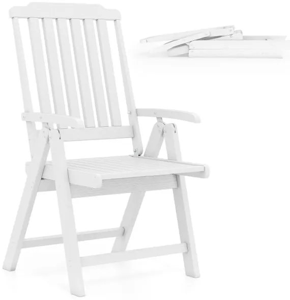 Poltrona Adirondack HDPE para pátio com assento e encosto acolchoados em vime - preta