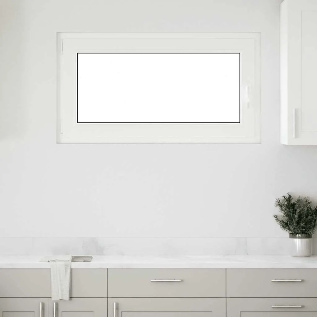 vidaXL Janela de porão "RISOR" 110x70 cm oscilobatente DIN esquerda branca