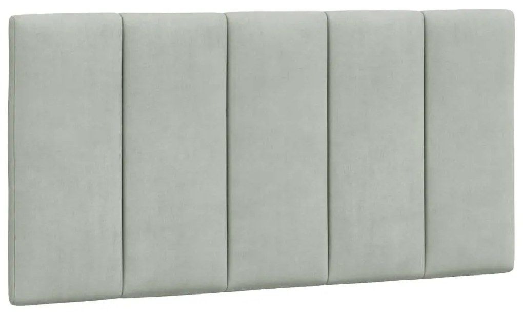 Estrutura de cama sem colchão 100x200 cm veludo cinzento-claro