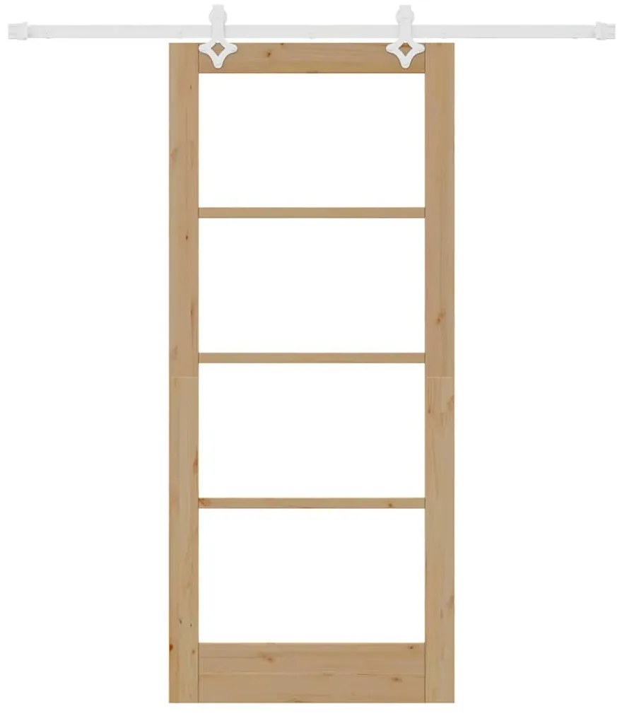 Conjunto de Porta Deslizante com Hardware vidaXL 86x198,5 cm Madeira M
