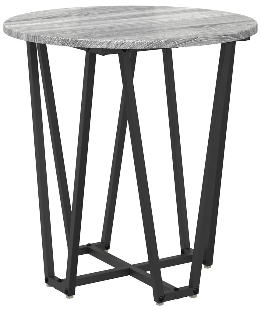 Conjunto de Mesas de Apoio 2 pcs Cinza Sonoma em Madeira e Metal