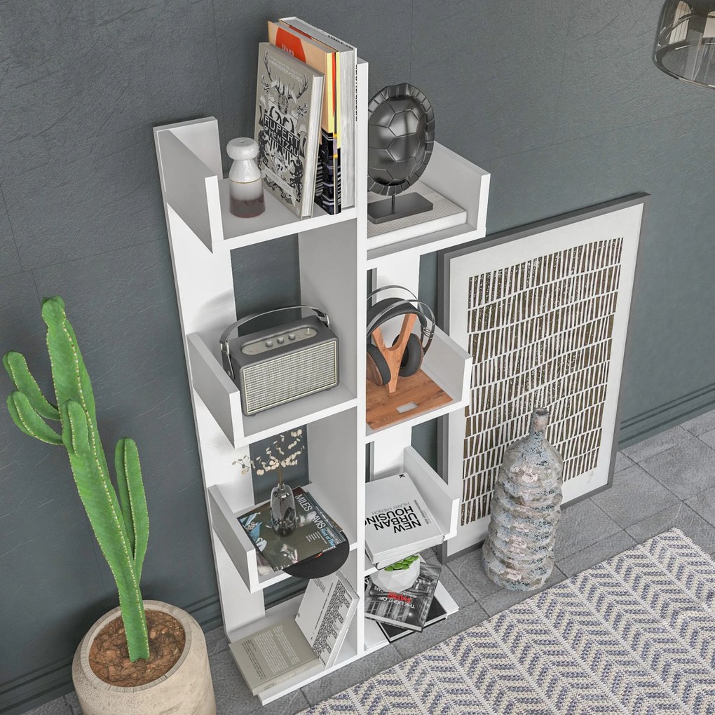 Estante Luisa – Branco – 50 cm x 22 cm x 137 cm