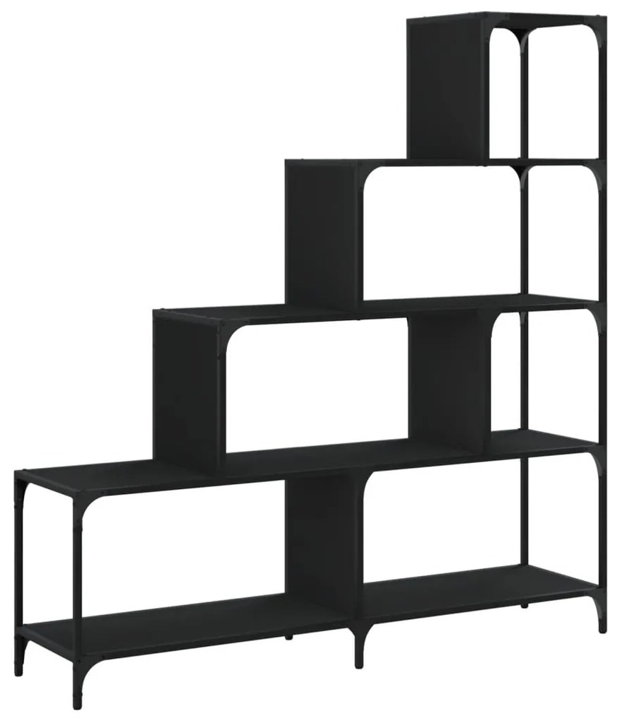 Estante c/ 4 degraus 139x33,5x149 cm derivados madeira preto