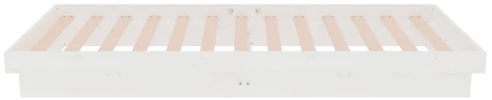 Estrutura cama pequena solteiro 75x190 cm madeira maciça branco