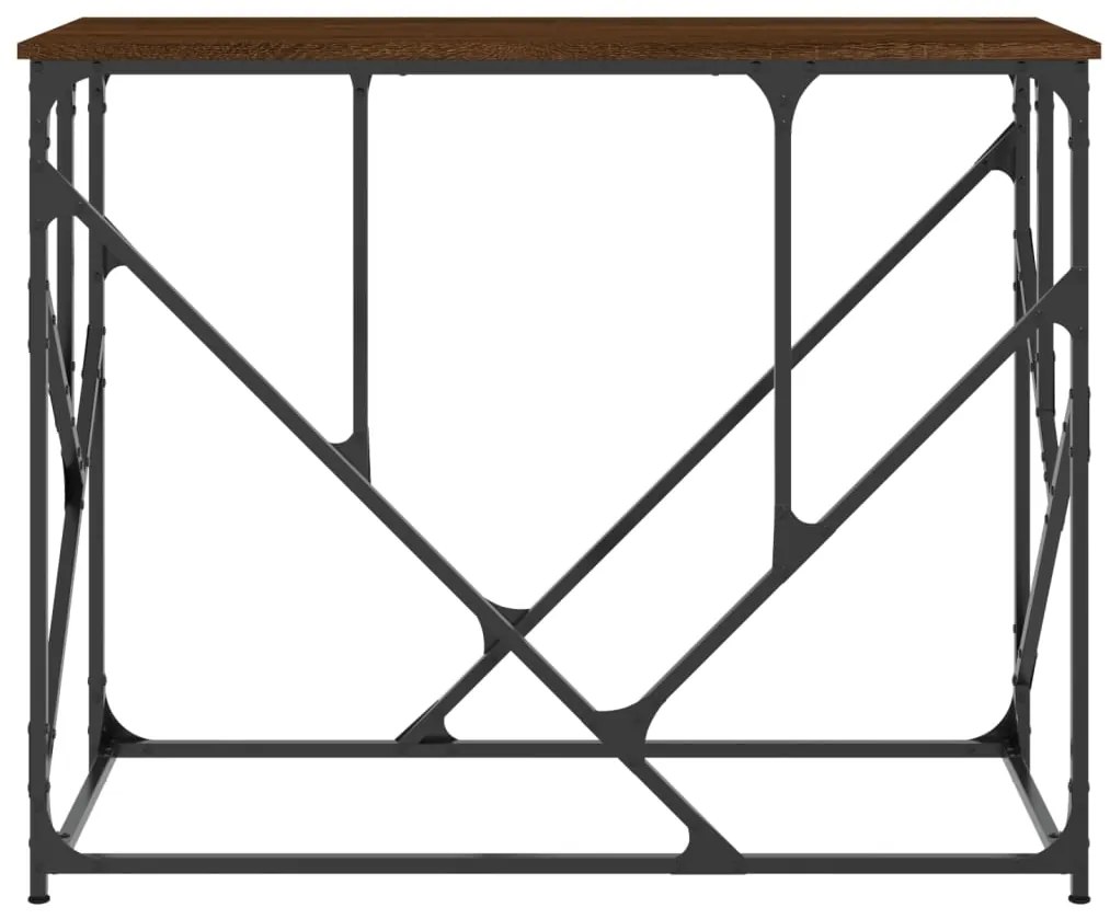 Mesa consola 100x40x80cm derivados de madeira carvalho castanho