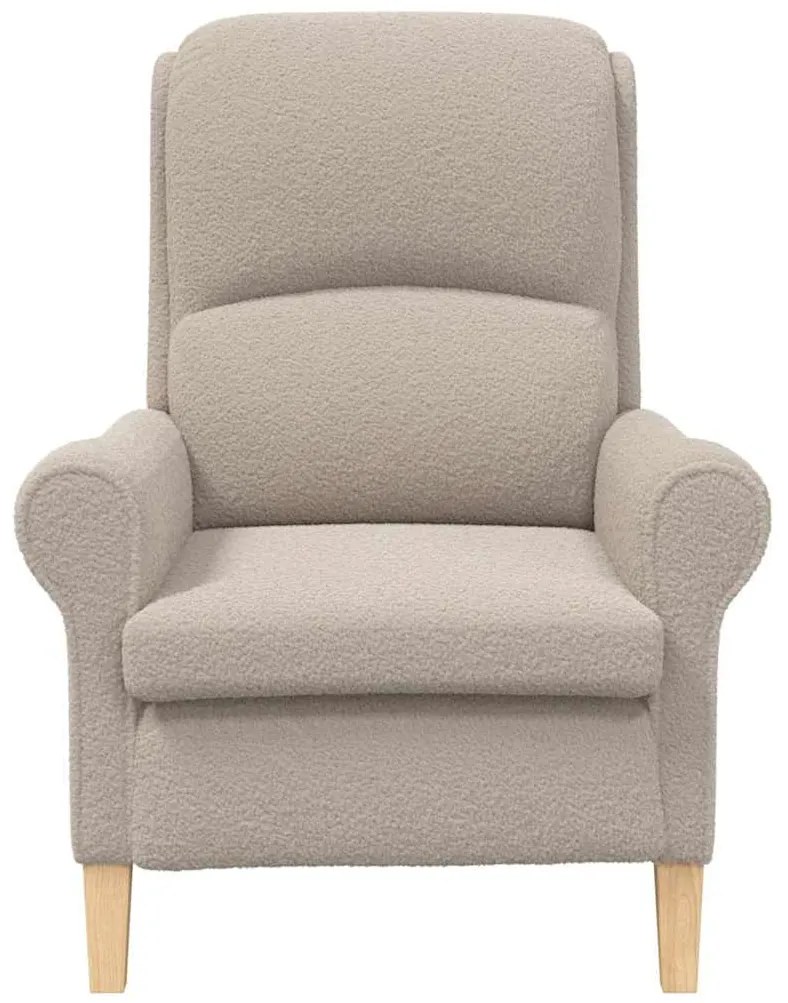 Poltrona Ergonómica Cinzento-claro Standard Poliéster, Madeira