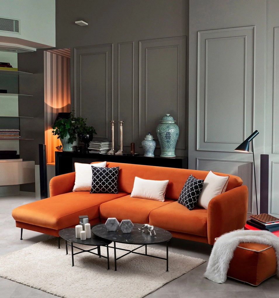 Sofá-Cama de Canto Sevilla – Laranja – 270 x 170 cm
