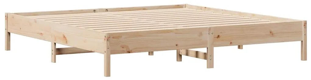 Cama sem colchão 200x200 cm madeira de pinho maciça