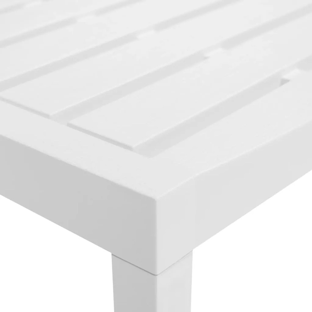 Conjunto lounge para jardim 3 pcs plástico branco
