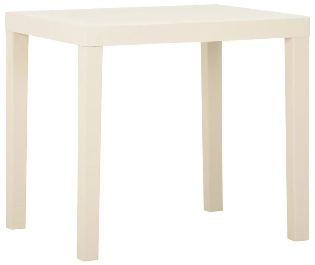 Mesa de jardim 79x65x72 cm plástico branco