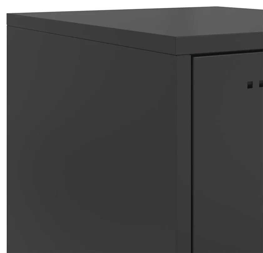Aparador alto 36x39x123 cm aço preto