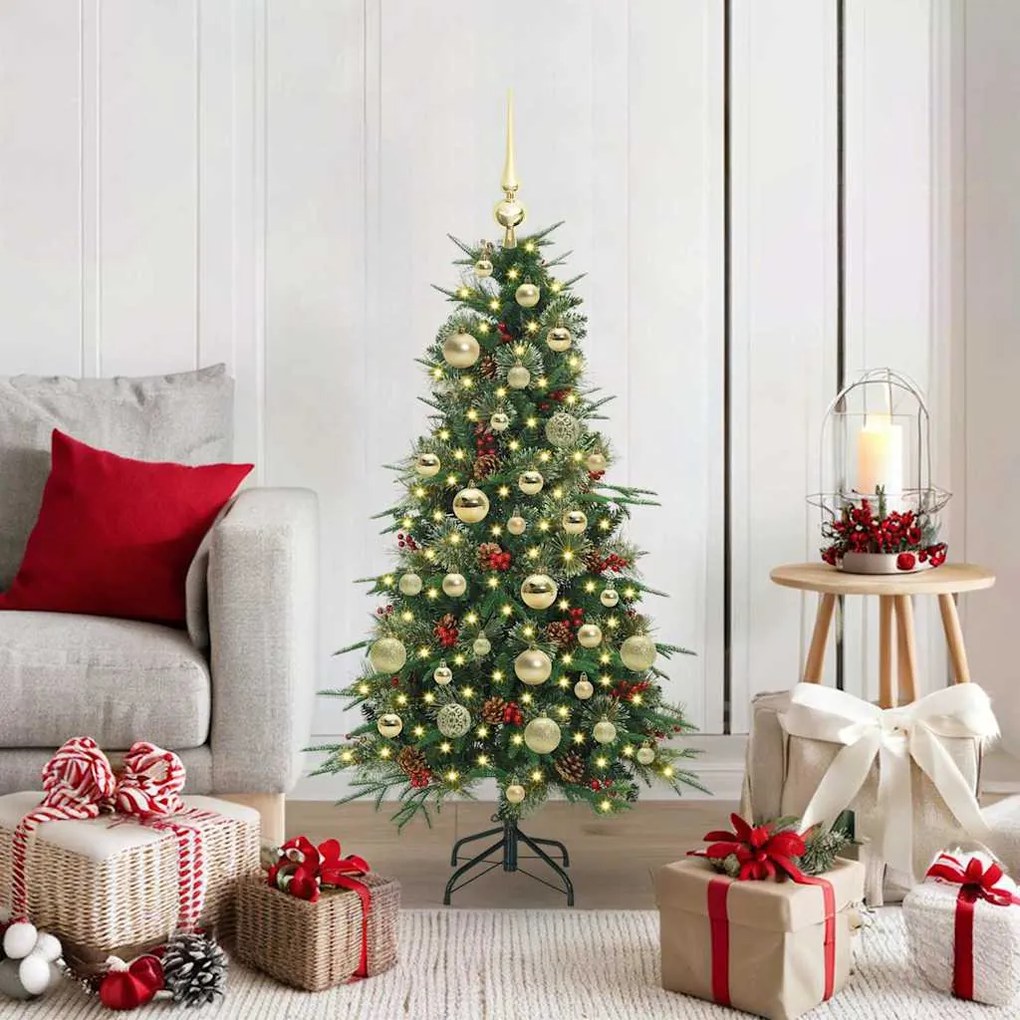 vidaXL Árvore de Natal Articulada Artificial Verde 120 cm PE e PVC