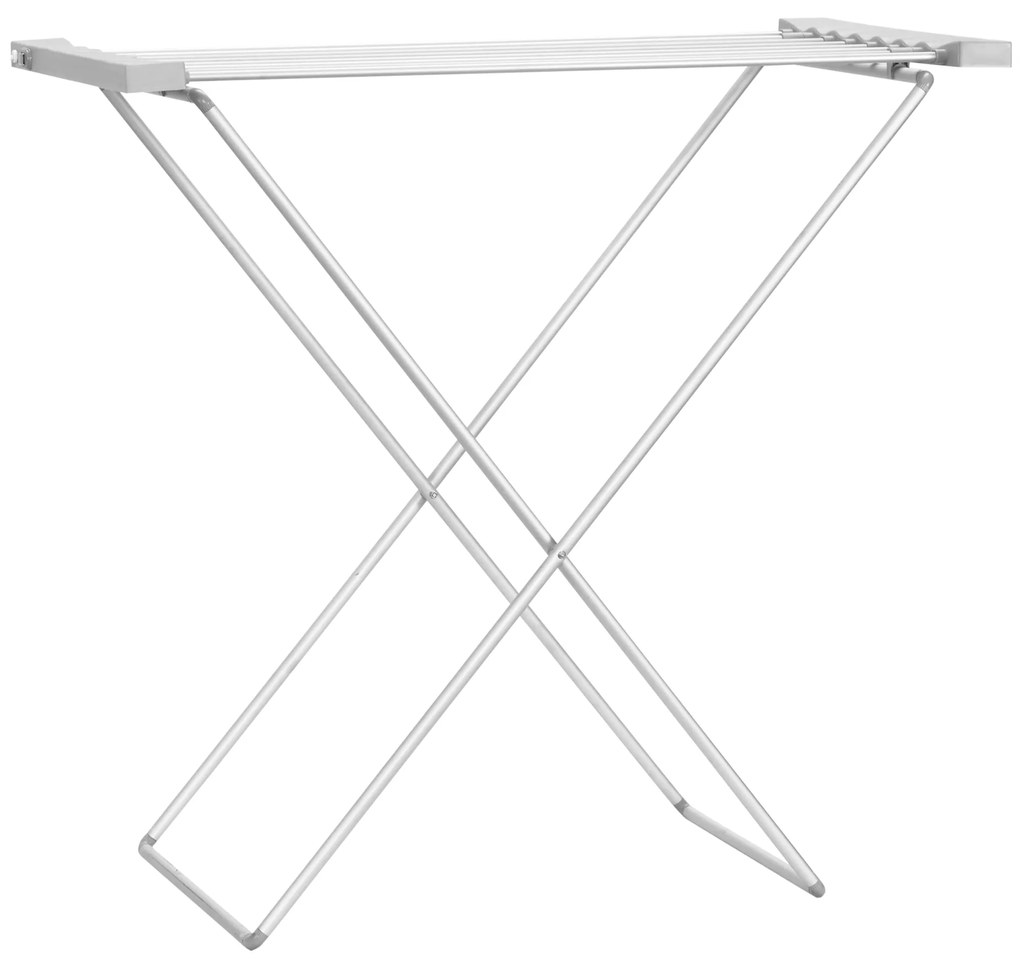 Estendal Elétrico Dobrável 120W Estendal Elétrico de Roupa com Estrutura de Liga de Alumínio 94x50x90cm Prata