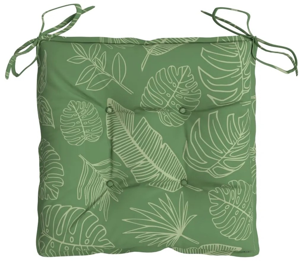 Almofadões p/ cadeira 6 pcs 50x50x7 cm tecido padrão folhas