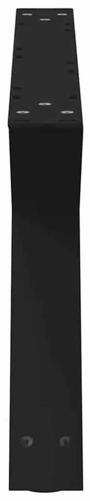 Pés para mesa de centro 2 peças, preto, 70x(30-31,3) cm, aço
