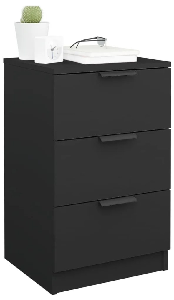 Mesa de cabeceira 40x36x65 cm preto
