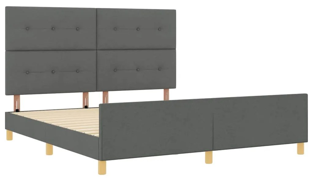 Cama vidaXL Cinza Escuro 180x200 cm em Tecido