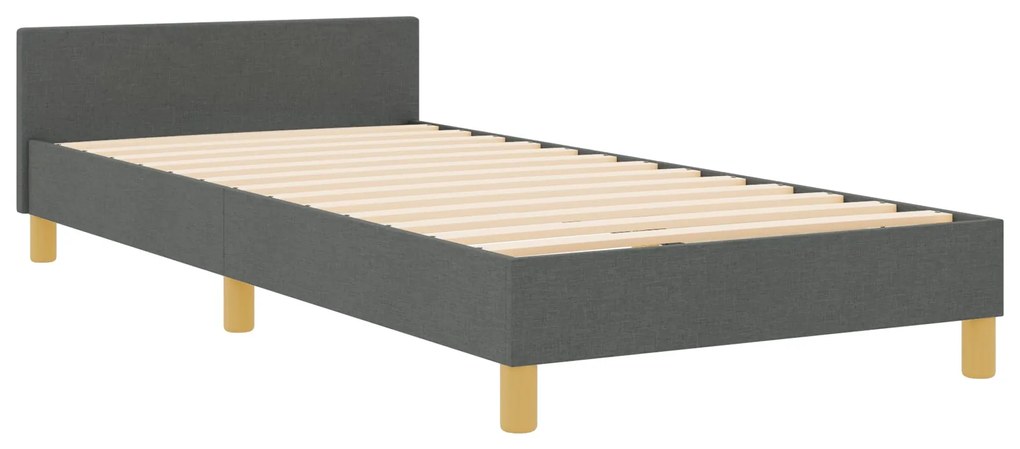 Cama vidaXL Cinza Escuro 90x190 cm em Tecido