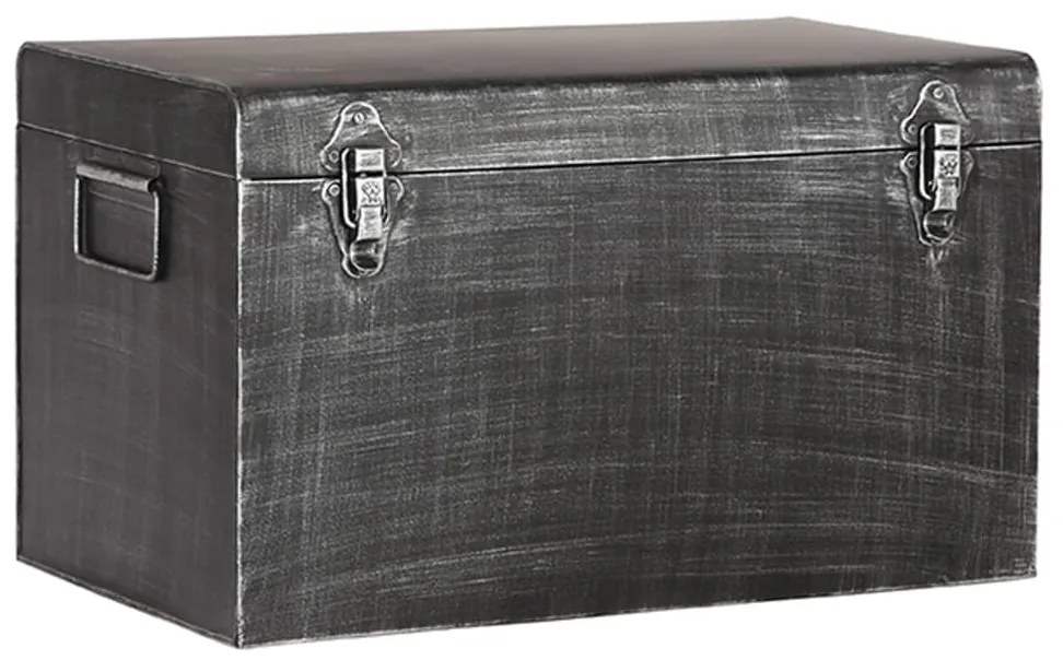 436659 LABEL51 Caixa de arrumação Vintage 50x30x30 cm L preto antigo