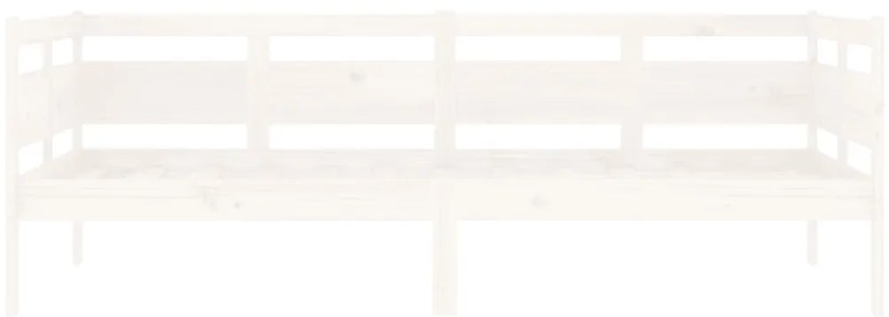 Sofá-cama 90x190 cm madeira de pinho maciça branco