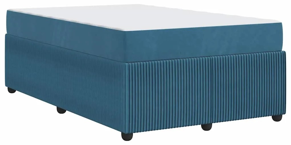 Estrutura de cama com colchão Outros Azul 120 x 190 cm Veludo