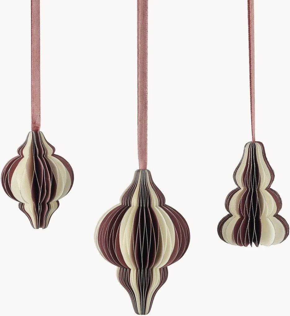 Ornamentos de Natal Paulinia, conjunto de 3