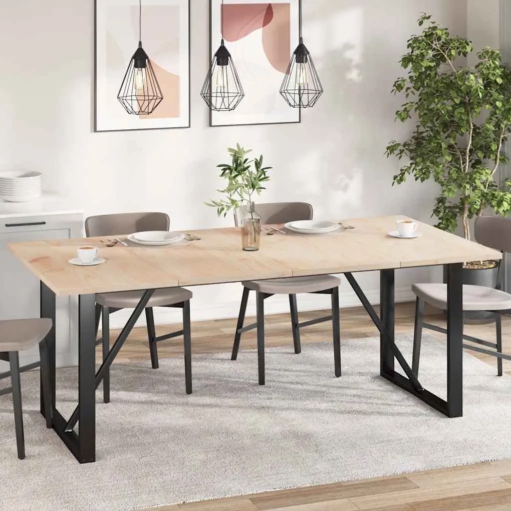vidaXL Tampos de mesa retangulares 4 pcs 100x50x2,5 cm pinho maciço