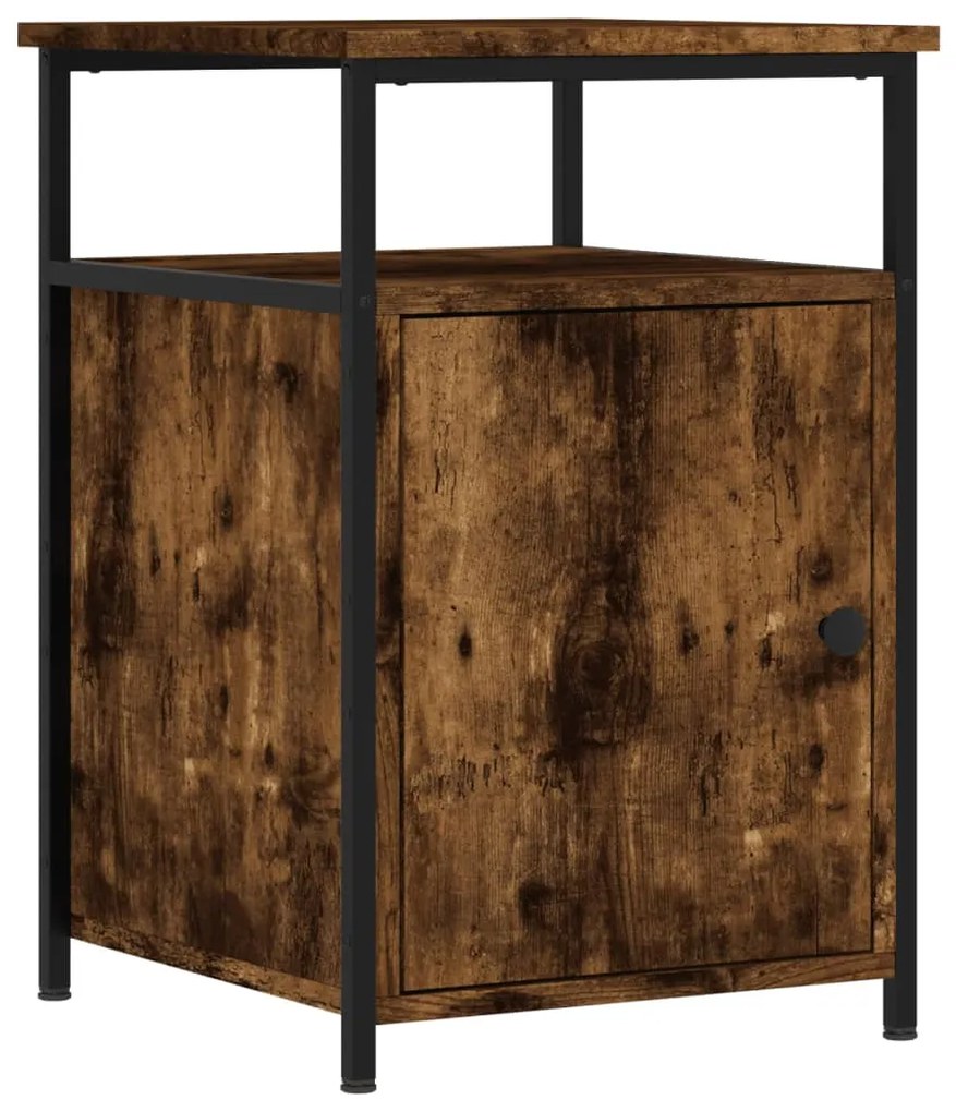 Mesas cabeceira 2pcs 40x42x60cm deriv. madeira carvalho fumado
