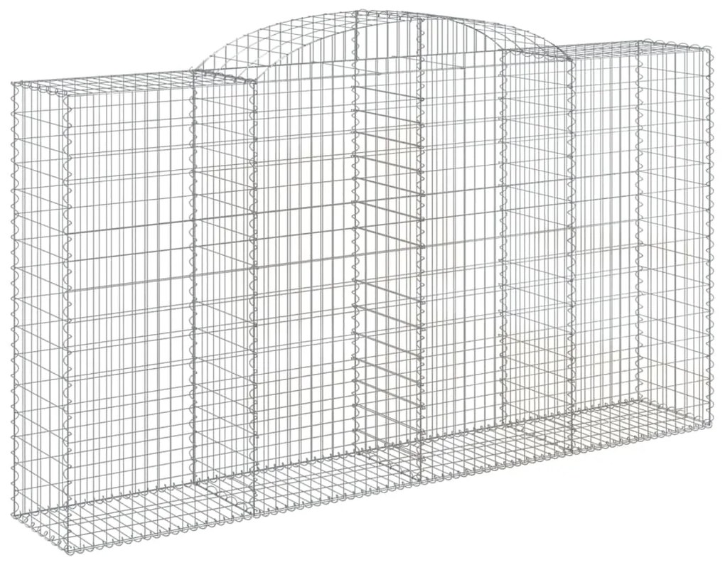 Cestos gabião arqueados 3pcs 300x50x160/180cm ferro galvanizado