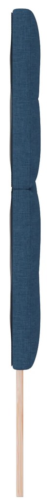 Cabeceira vidaXL Botões Almofadados Azul 140 cm Tecido