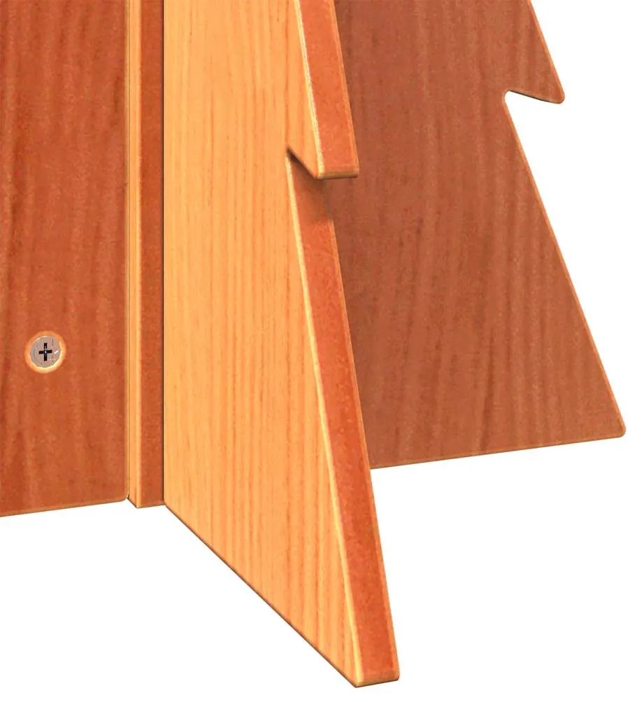 Árvore de Natal decorativa 69,5 cm pinho maciço castanho-mel