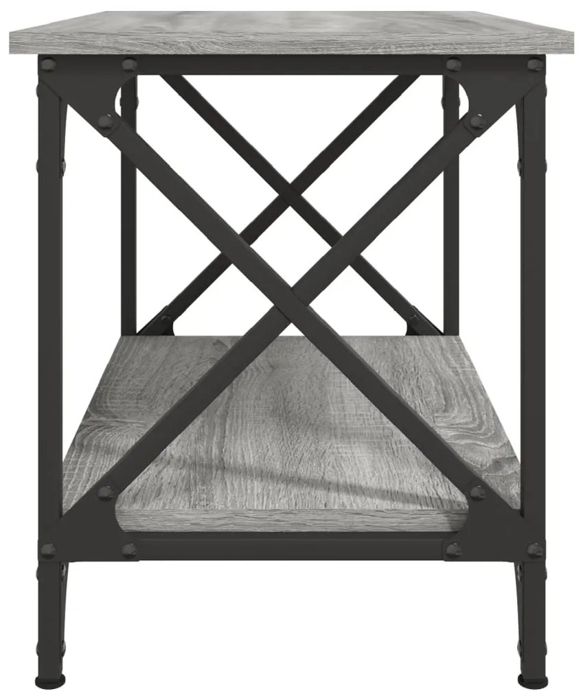 Mesa de apoio 55x38x45 cm derivados de madeira cinzento sonoma