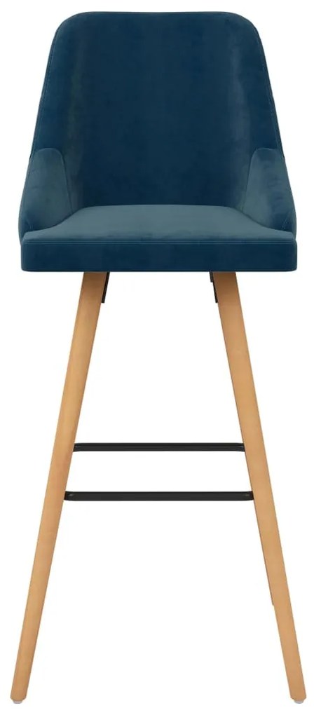 Bancos de bar 2 pcs veludo azul