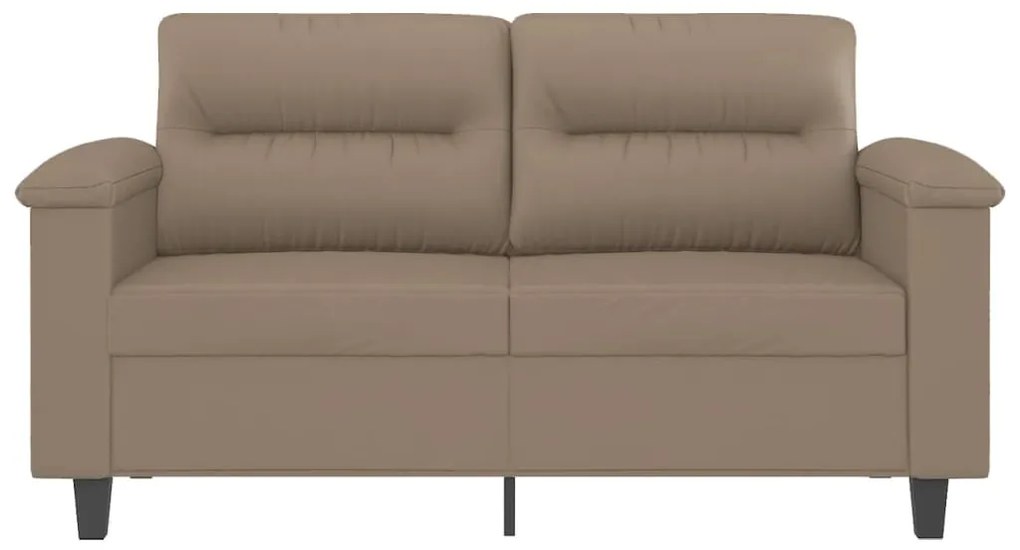 Sofá de 2 lugares 120 cm couro artificial cor cappuccino