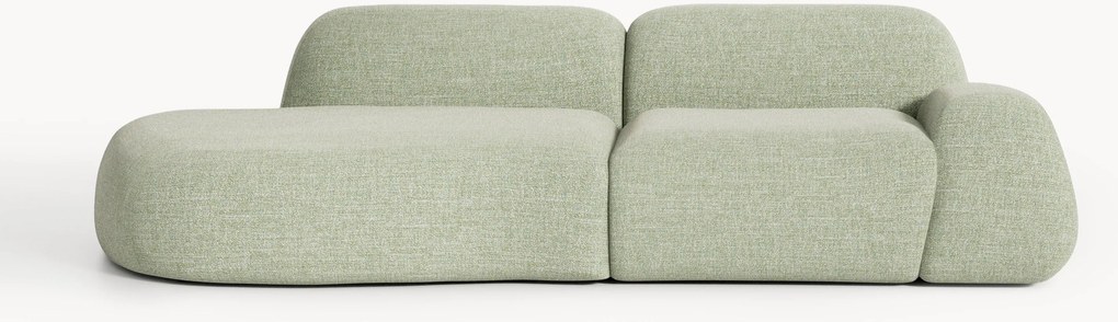Chaise longue modular em bouclé Wolke (3 lugares)