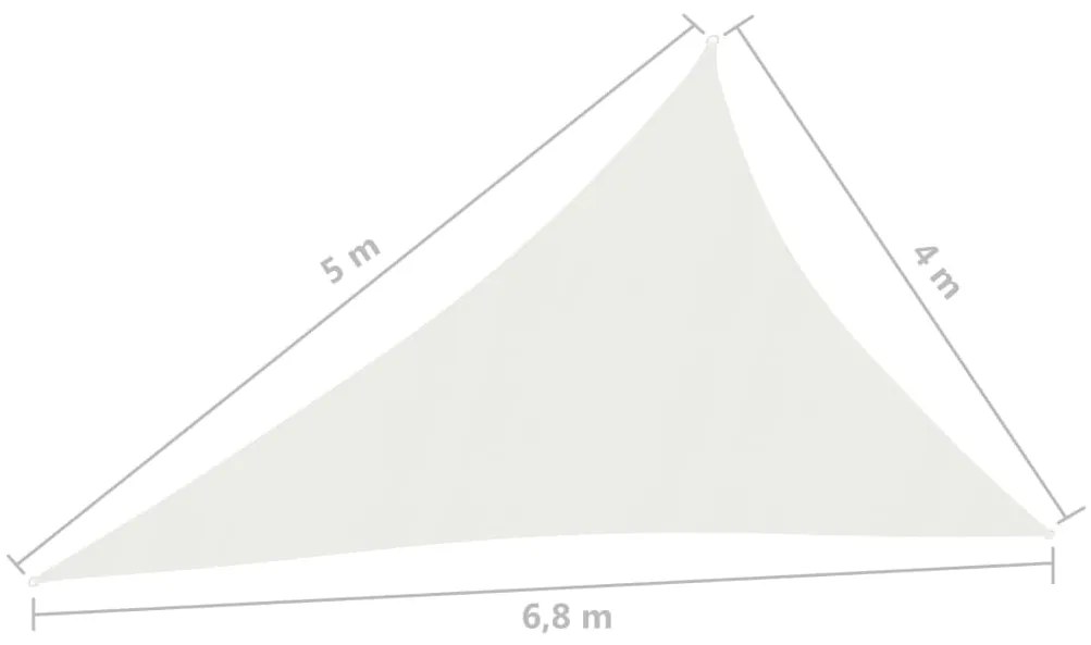 Para-sol estilo vela 160 g/m² 4x5x6,8 m PEAD branco