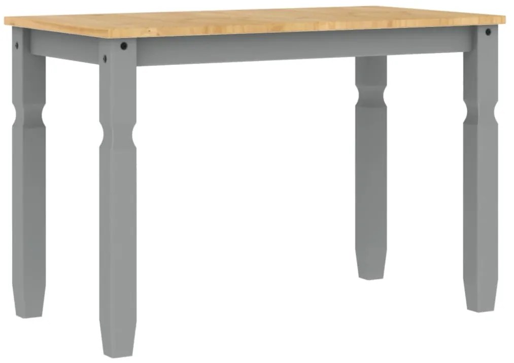 Mesa de jantar Corona 112x60x75 cm madeira pinho maciça cinza
