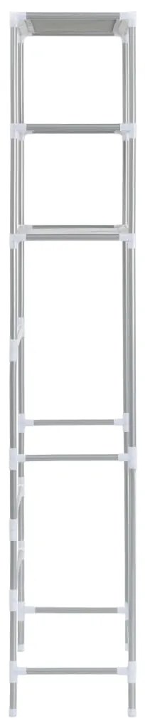 Estante de 3 prateleiras p/ casa de banho 53x28x169 cm prateado