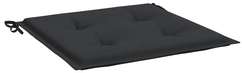 Almofadões p/ cadeiras de jardim 6 pcs tecido oxford preto