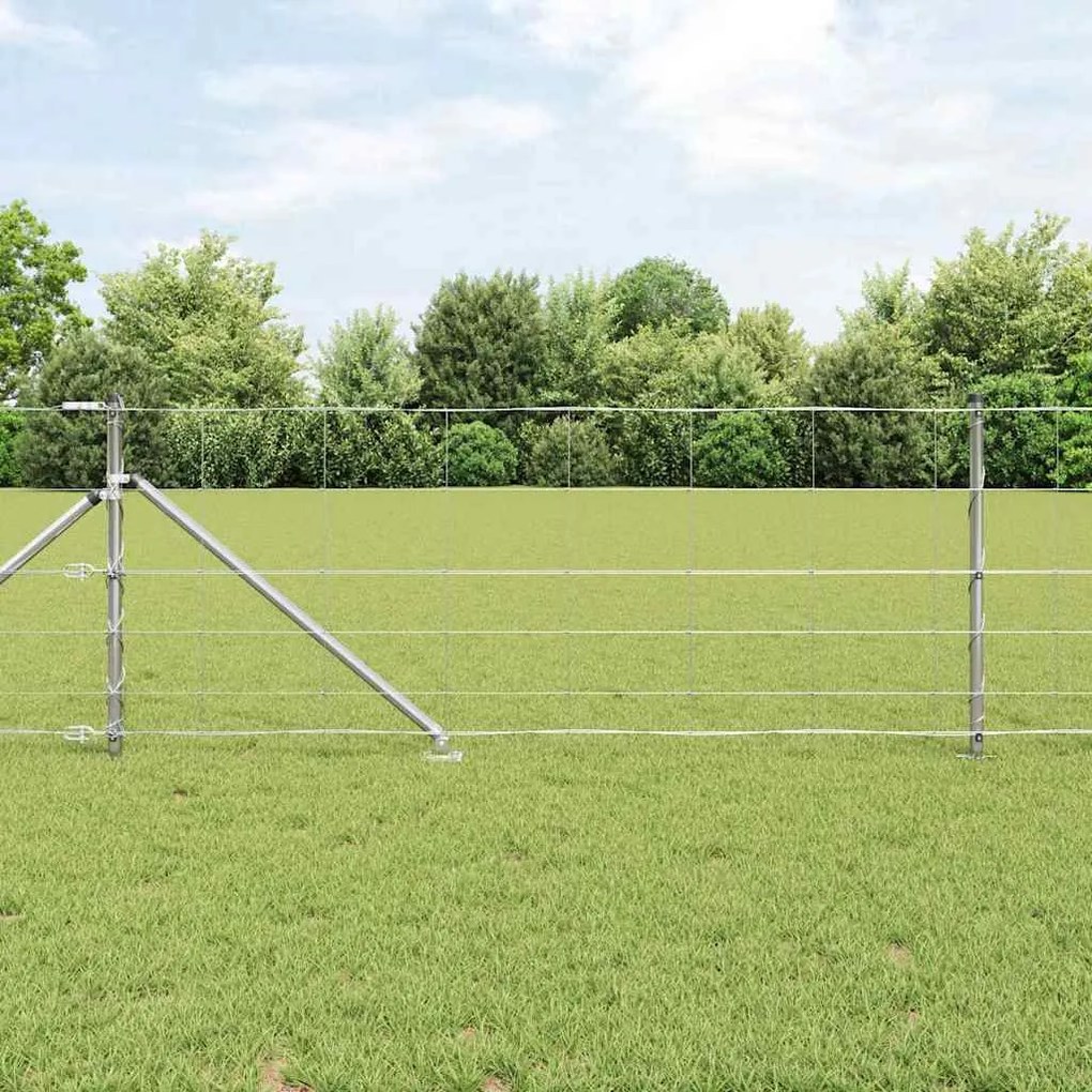 Cerca de Campo 0,8x25 m em Aço Galvanizado