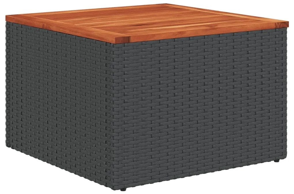 13 pcs conjunto de sofás de jardim com almofadões vime PE preto
